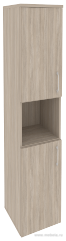 Офисный шкаф высокий узкий лев./прав. (2 низких фасада ЛДСП)