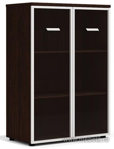 Офисный шкаф средний (стекло)