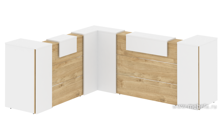 Ресепшен угловой г-образный с внутренним углом 2