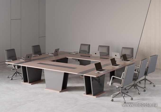 Элемент стола переговоров с кабель-каналом