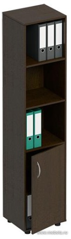 Офисный шкаф для документов узкий открытый