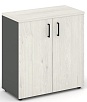 Офисный шкаф низкий широкий (2 низких фасада, задняя стенка ЛДСП)