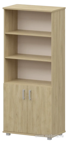 Офисный шкаф широкий высокий полузакрытый (ЛДСП)