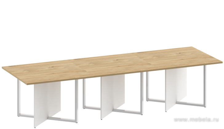 Стол переговорный на металлокаркасе (3 модуля)