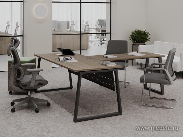 Офисный шкаф средний широкий (2 низких фасада стекло сатин в раме, задняя стенка ЛДСП