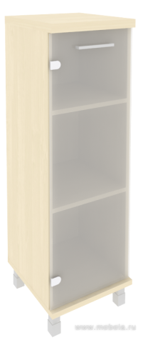 Офисный шкаф средний узкий со стеклом (левый/правый)
