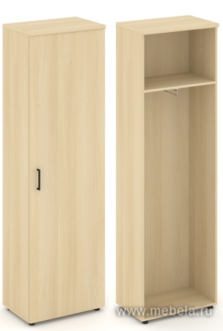 Гардероб узкий неглубокий универсальный, задняя стенка ЛДСП