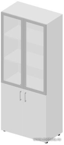 Офисный шкаф для документов (матовое стекло в раме)