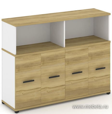 Распашной Офисный шкаф опорный/приставной с надставкой  низкой