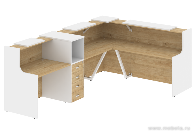 Ресепшен угловой г-образный с внешним углом 9