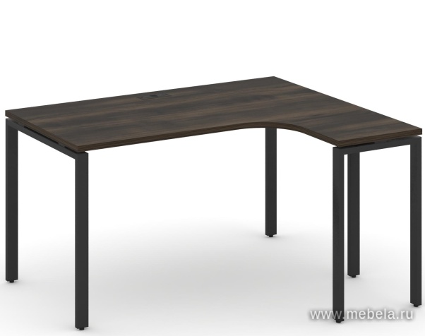 Стол письменный эргономичный Concept на П-образном металлокаркасе (правый)