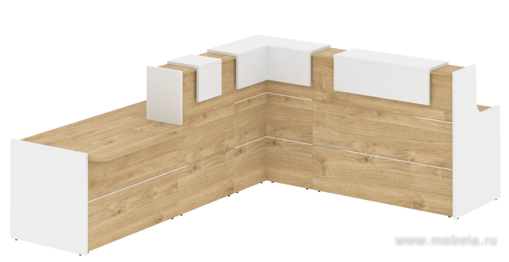 Ресепшен угловой г-образный с внутренним углом 3