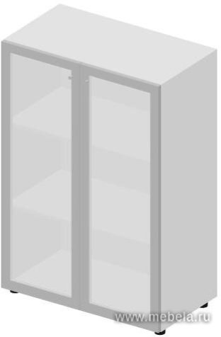 Офисный шкаф для документов (матовое стекло в раме)