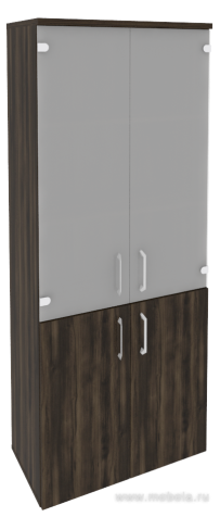 Офисный шкаф высокий широкий со стеклом