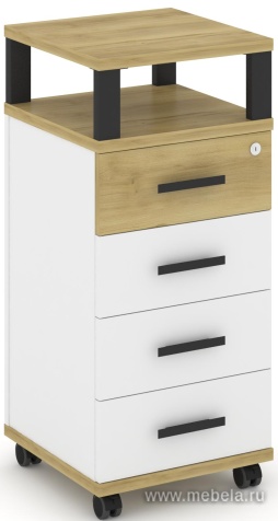 Тумба мобильная  4 ящика. С надставкой.