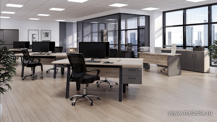 Офисный шкаф для документов низкий закрытый