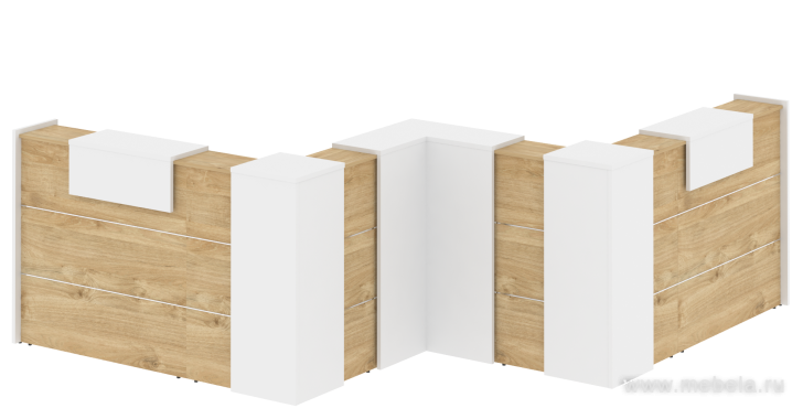 Ресепшен угловой г-образный с внутренним углом 4