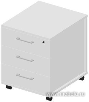Тумба мобильная усиленные колёса (3 ящика) с ручками