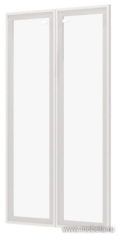 Двери стеклянные в рамке, высокие