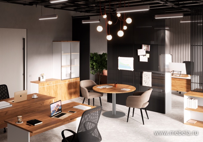 Офисный шкаф низкий закрытый