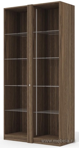 Стеллаж высокий (полки стекло) с подсветкой