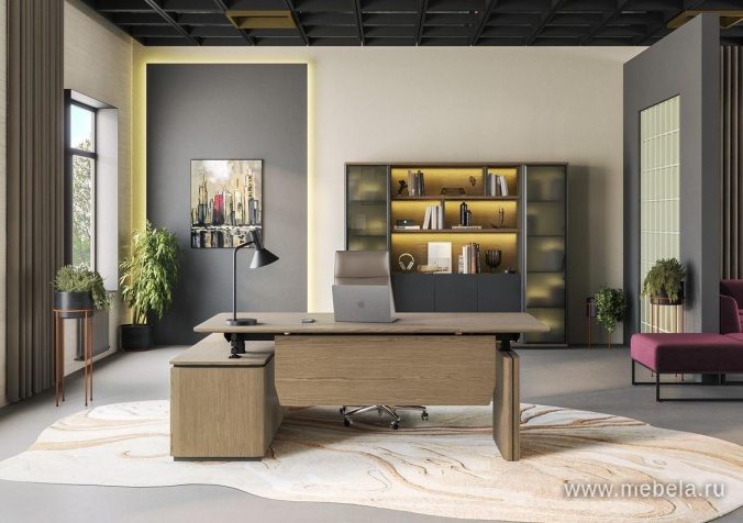 Стол руководителя на электроприводе, без экрана