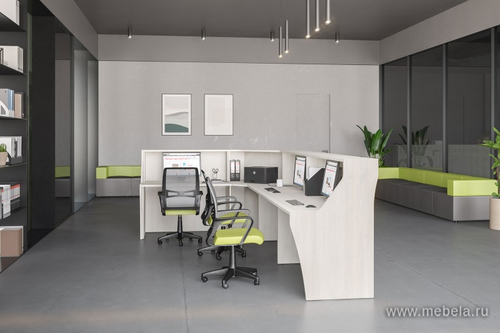 Стойка ресепшн прямая с вырезом