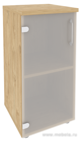 Офисный шкаф низкий узкий стекло (лев/прав) 