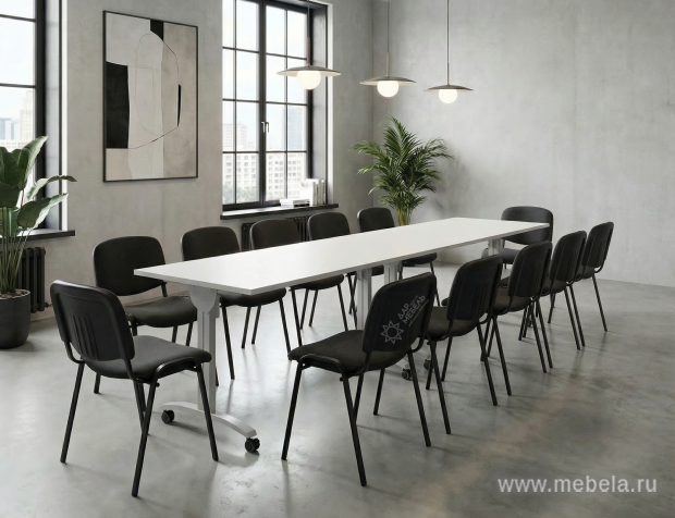 Стол складной мобильный (закругленный)