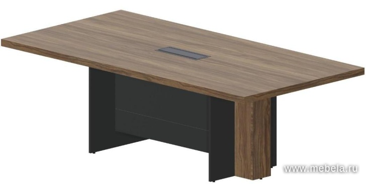 Стол для переговоров с металлическим аутлетом