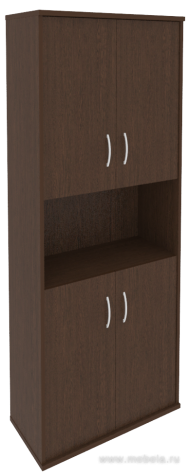 Офисный шкаф закрытый + открытая полка