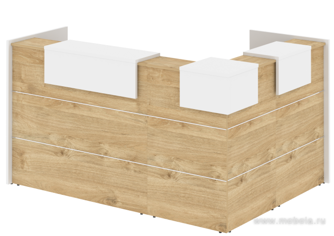 Ресепшен угловой г-образный с внешним углом 2