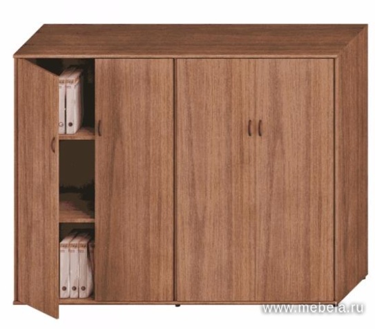 Офисный шкаф средний двойной глухой