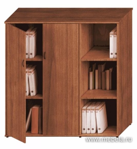 Офисный шкаф средний комбинированный