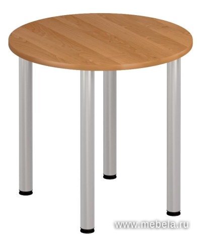 Стол для переговоров круглый на хромированных опорах