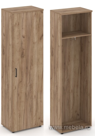 Гардероб узкий неглубокий универсальный, задняя стенка ЛДСП