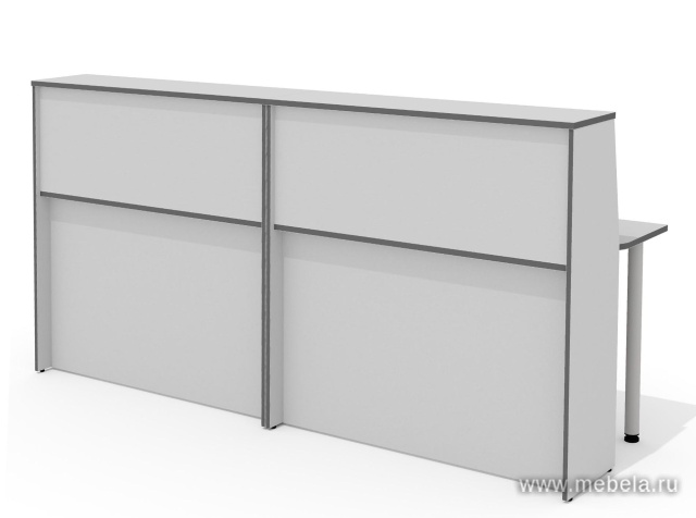 Стойка ресепшн, прямая с опорами