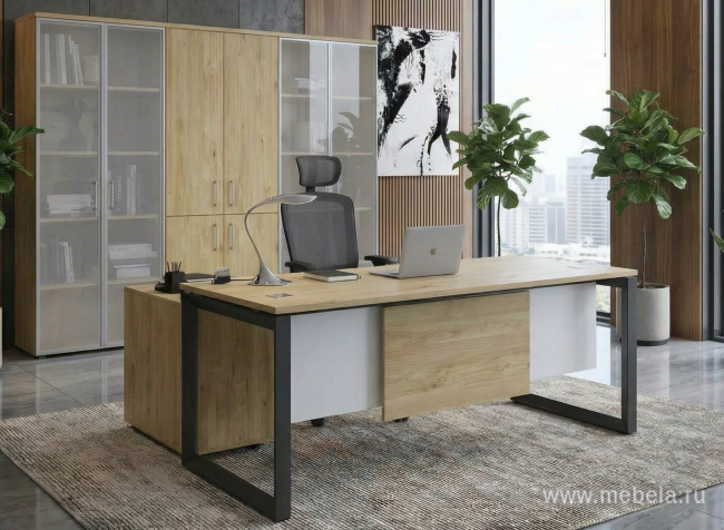 Офисный шкаф высокий широкий со стеклом