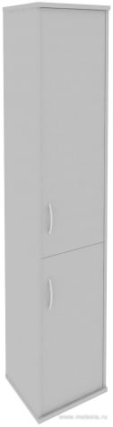 Офисный шкаф высокий узкий закрытый 2 секции, Л/Пр.