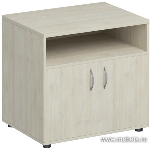 Офисная тумба для оргтехники, с нишей и распашными дверцами