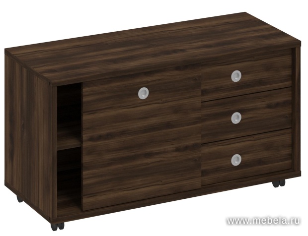 Тумба приставка подкатная, дерев. дверь - купе.