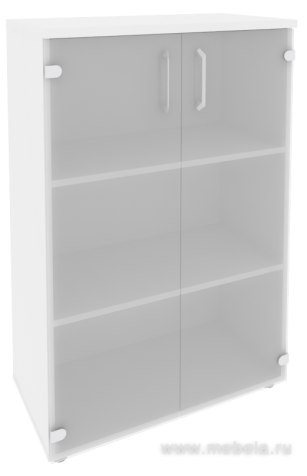 Офисный шкаф средний широкий со стеклом