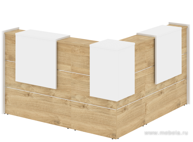 Ресепшен угловой г-образный с внешним углом 3