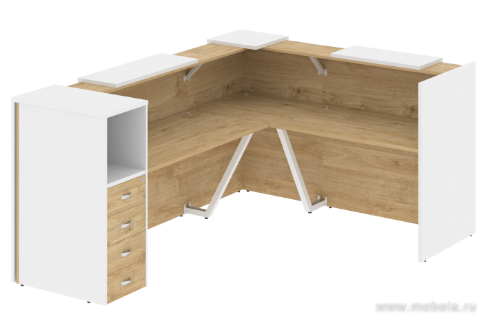 Ресепшен угловой г-образный с внешним углом 6