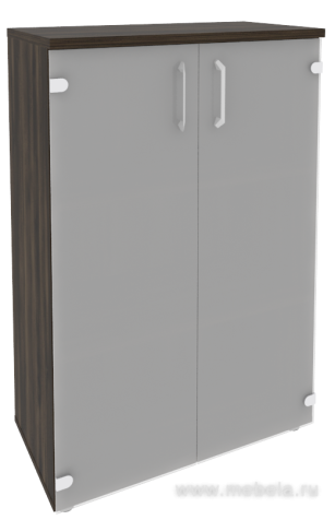 Офисный шкаф средний широкий со стеклом