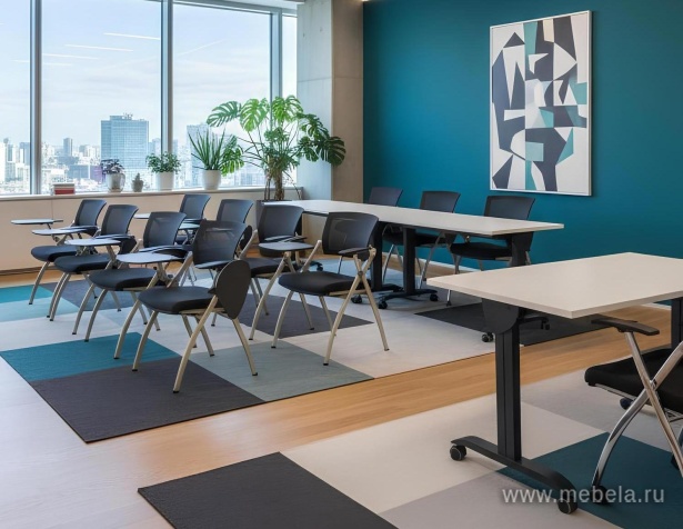 Стол складной мобильный (закругленный)