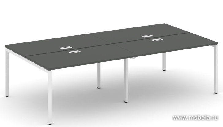 Рабочая станция двухсторонняя на П-образных опорах 40х40