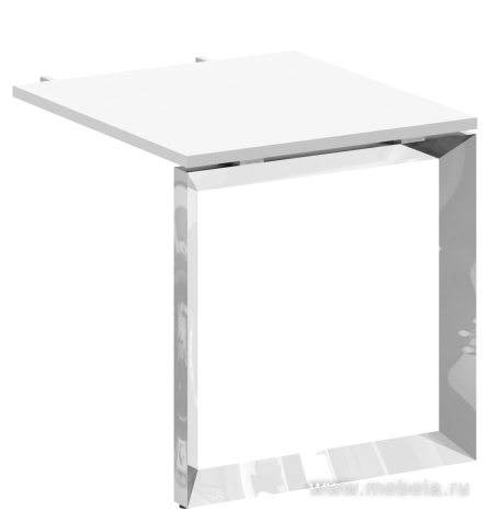 Брифинг-приставка к столу на О-образном металлокаркасе