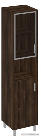 Офисный шкаф узкий комбинированный+ниша, ЛЕВЫЙ