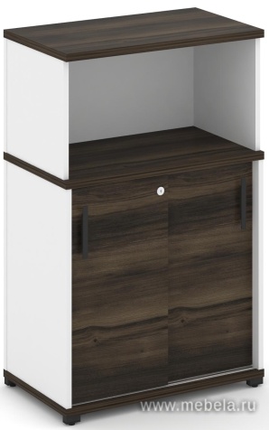 Офисный шкаф-купе опорный/приставной с надставкой низкой